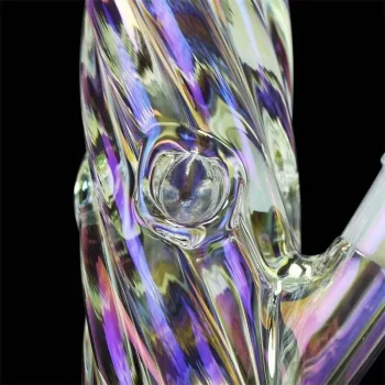 BONG GLASS SWIRL STRAIGHT 35CM - 1